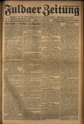 Ausgabe vom Freitag, den 25. Januar 1929.