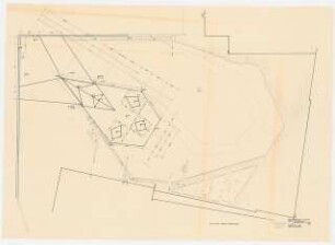 Bezirksregierungsgebäude, Detmold Außenanlage: Wasserspiele: Vermaßung und Höhenplan 1:100