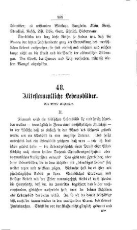 Alttestamentliche Lebensbilder