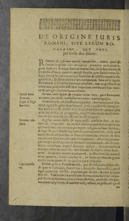 De Origine Juris Romani, sive Legum Romanarum