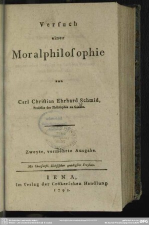 Versuch einer Moralphilosophie