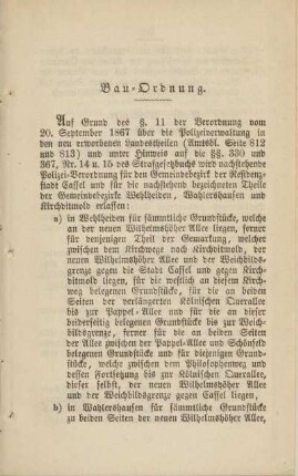 Bau-Ordnung.