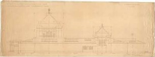 Pfann, Paul; Nürnberg; Landesausstellung 1906, Kunstausstellungsgebäude - Nordseite (Aufriss)