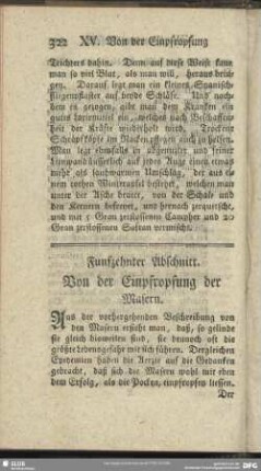 Funfzehnter Abschnitt. Von der Einpfropfung der Masern