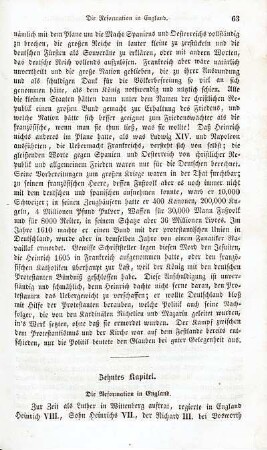 Zehntes Kapitel. Die Reformation in England