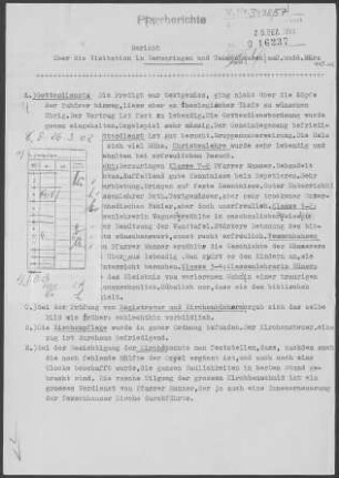 Bermaringen-Temmenhausen: Visitationsbericht mit Pfarrbericht 1960
