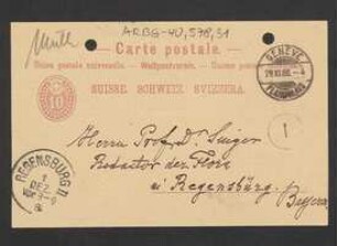 Brief von Johann Müller an Jakob Singer