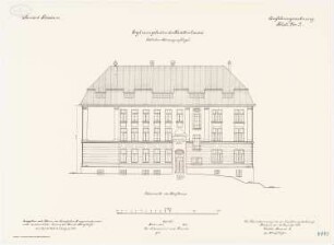 Kadettenhaus der Garnison Potsdam Ergänzungsbauten: Östlicher Kompanieflügel: Aufriss Ostansicht 1:100