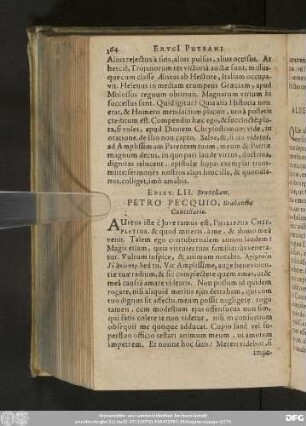 Epist. LII. Bruxellam. Petro Pecquio, Brabantiae Cancellario.