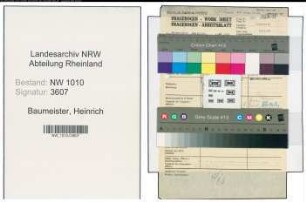 Entnazifizierung Heinrich Baumeister , geb. 02.09.1892 (Schlosser)