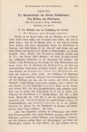 415-427 Die Glaubenslehre des älteren Buddhismus : eine Prüfung und Widerlegung (Fortsetzung)
