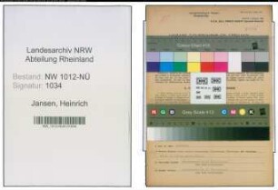 Entnazifizierung Heinrich Jansen , geb. 26.02.1892 (Landwirt)