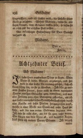 Achtzehnter Brief. - Neunzehnter Brief.