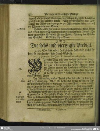 Die sechs und viertzigste Predigt