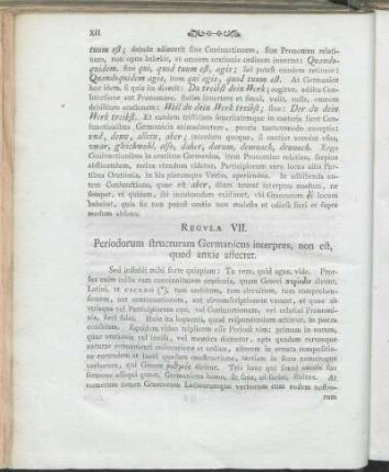 Regvla VII. Periodorum structuram Germanicus interpres, non est, quod anxie affectet.