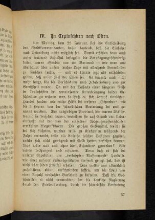 37, IV. In Tepluschten nach Osten