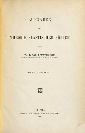 Aufgaben zur Theorie elastischer Körper