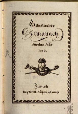 Helvetischer Almanach. 1813