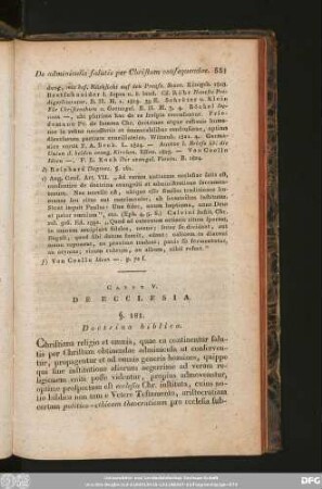 Caput V. De Ecclesia.