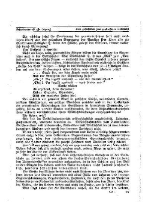 Vom gefächerten zum geschlossenen Unterricht : [Schluß] ; [Beilage Gesamtunterricht]
