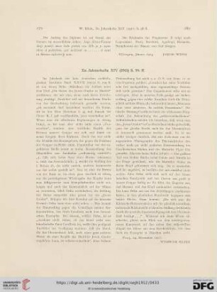 Zu Jahreshefte XIV (1911) S. 98 ff.