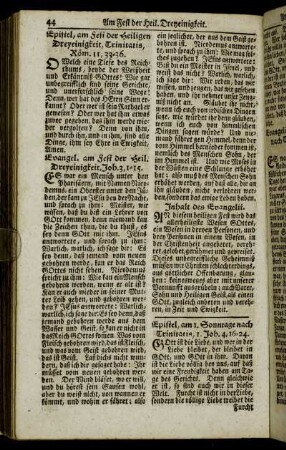Epistel, am 1. Sonntage nach Trinitatis,... - Epistel, am 27. Sonntage nach Trinitatis.