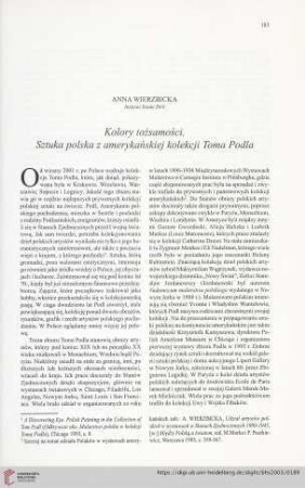 65: Kolory tożsamości : sztuka polska z amerykańskiej kolekcji Toma Podla