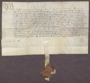 Markgraf Christoph I. von Baden verkauft an Martin Holzwart von Niefern näher beschriebene Güter zu Pforzheim