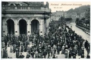 Karlsbad. Mühlbrunn-Kolonnade "Wo bin ich?"