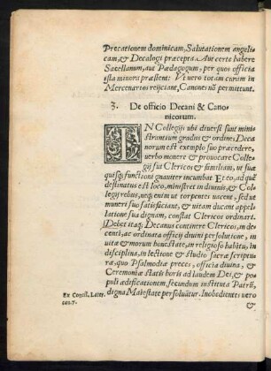 De officio Decani & Canonicorum.