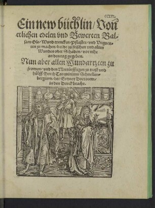 Ein new büchlin von etlichen edelen und Bewerten Balsam Ole ...
