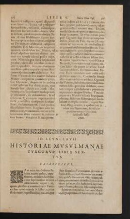 Historiae Musulmanae Turcorum Liber Sextus. Baiasticus.