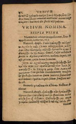Urbium Nomina.