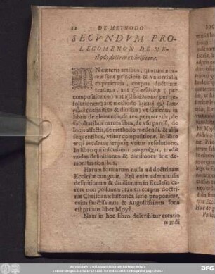 Secundum Prolegomenon De Methodo doctrinae Christianae.