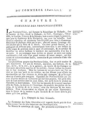Chapitre I. Commerce Des Provinces-Unies