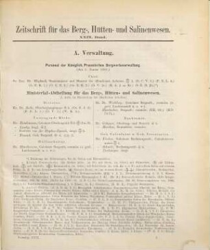 Zeitschrift für das Berg-, Hütten- und Salinenwesen im Deutschen Reich, 29. 1881