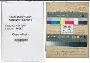 Entnazifizierung Wilhelm Otten , geb. 02.03.1899 (Lokfuehrer)