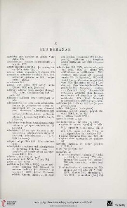 X. Res romanae