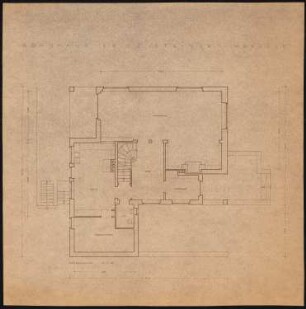 Wohnhaus Fritz Steinert, Krefeld: Grundriss EG 1:50 (von Inv.Nr. 4943)
