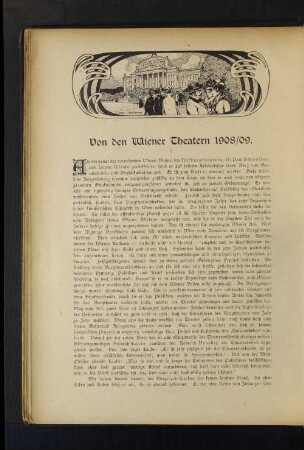 Von den Wiener Theatern 1908/09