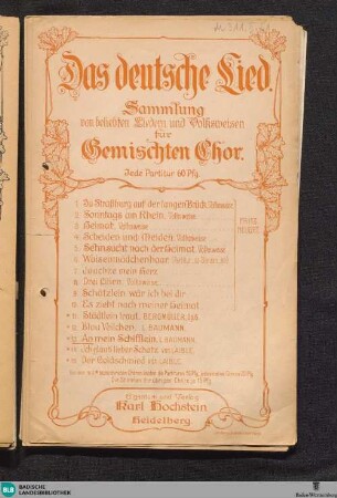 An mein Schifflein : Barcarole