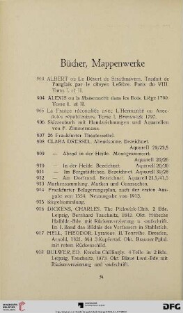 Bücher, Mappenwerke (Nr. 903-936)