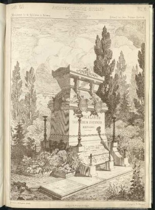 Kriegerdenkmal (Denkmal für die Gefallenen des Krieges 1870/71) in Heilbronn. Perspektivische Ansicht