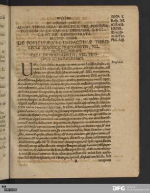 [De Principiis Theologiae]