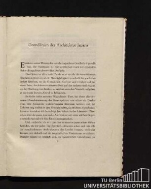 Grundlinien der Architektur Japans