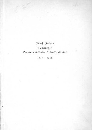 2.1927/32(1936): Bericht // Hamburger Staats- und Universitäts-Bibliothek : umfassend die Zeit vom ... bis zum