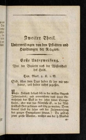 91-107, Erste Unterweisung.