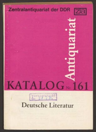 Nr. 161: Deutsche Literatur