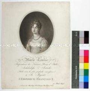 Porträt der jungen französischen Kaiserin Marie Louise, mit Widmung für Kaiser Franz I. von Österreich
