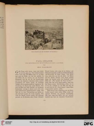 Paul Cézanne: zur Ausstellung im Kunstsalon Paul Cassirer